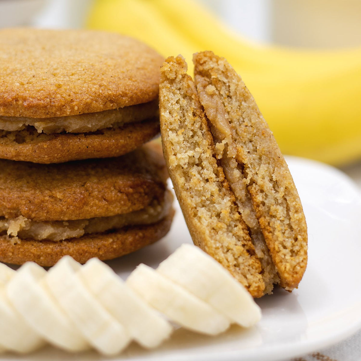 Banana Peanut Butter Keto Cookie Sandwich ChipMonk Baking