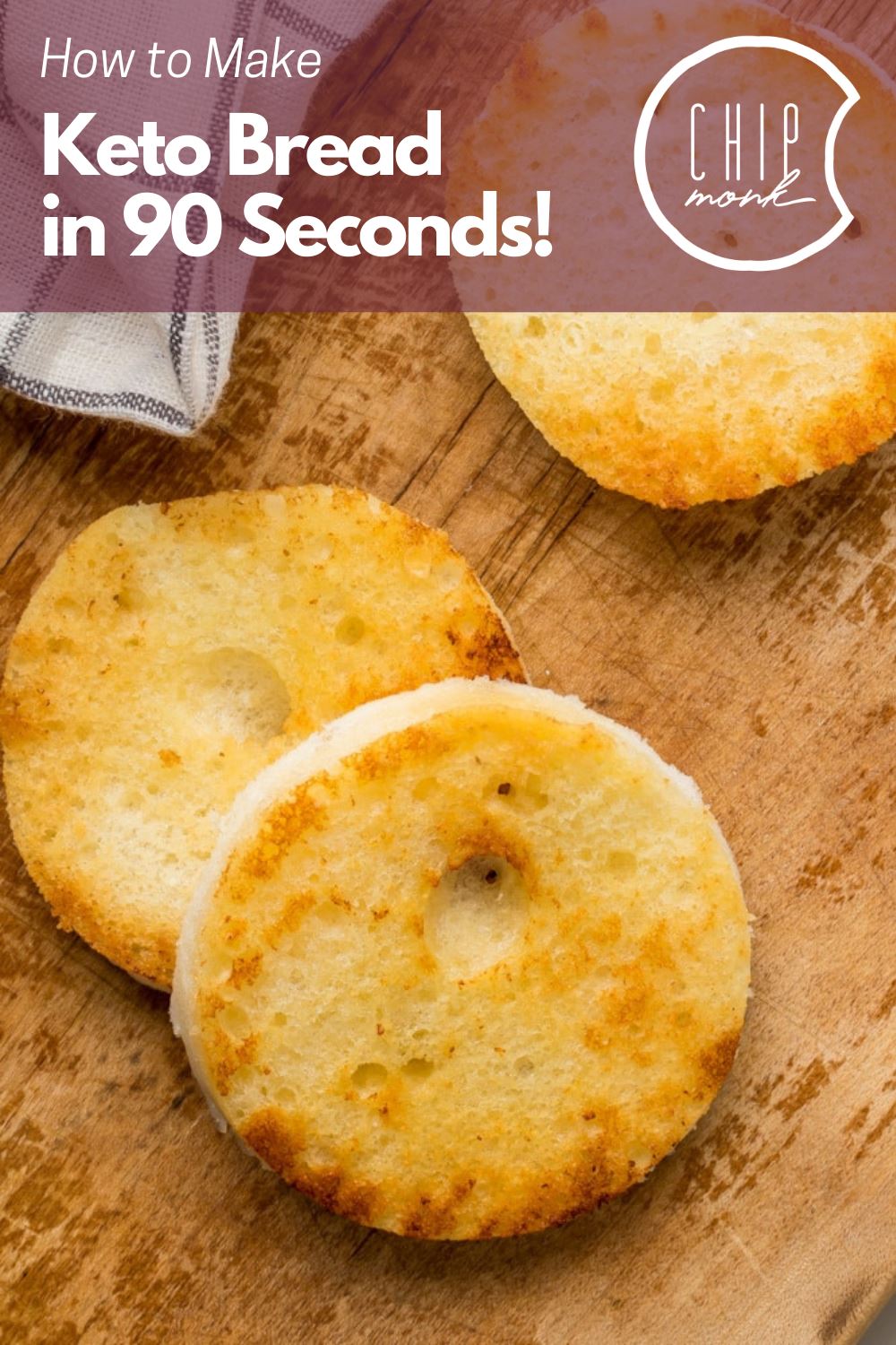 Quick & Easy 90-Second Keto Bread Recipe | Low Carb Delight – ChipMonk ...