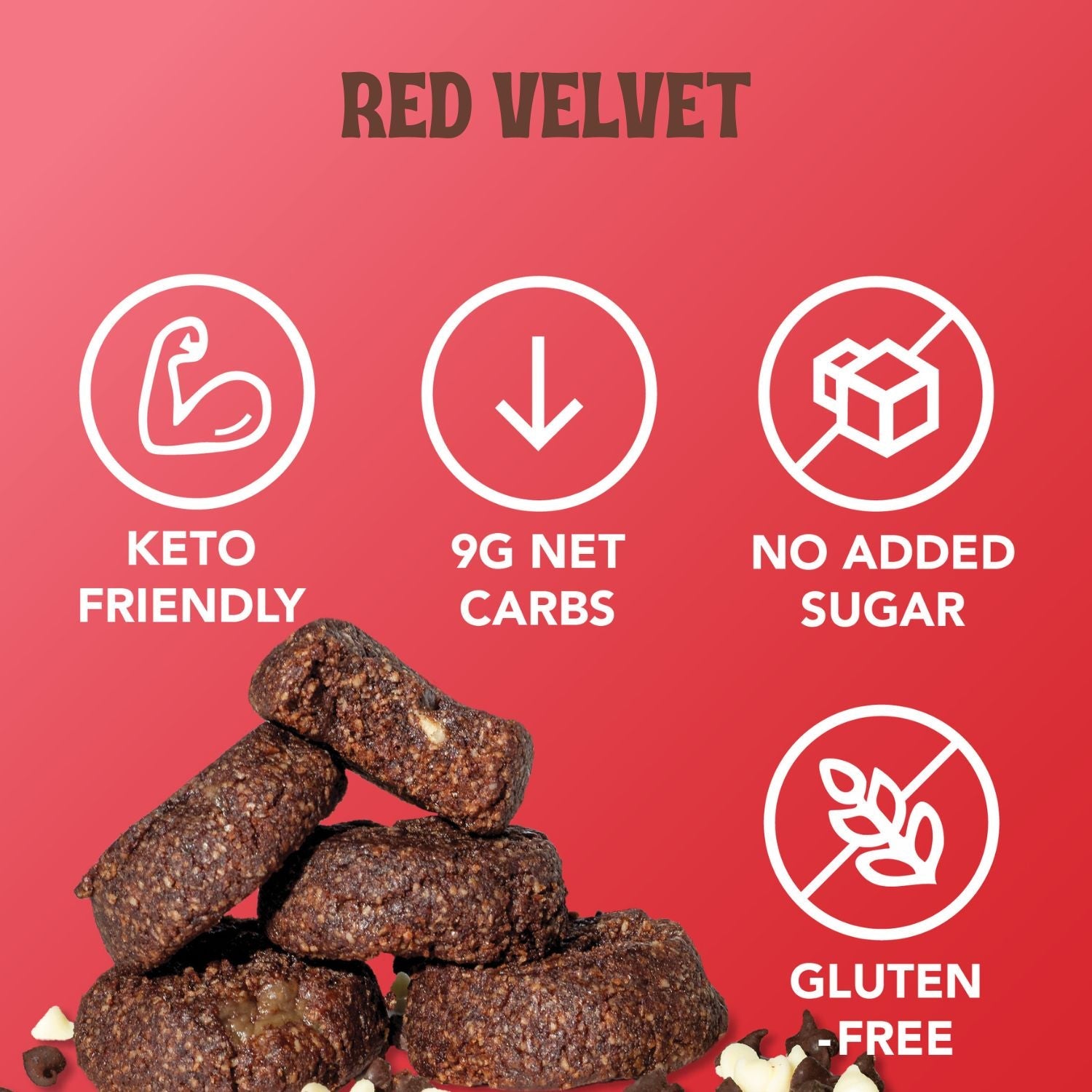 Red Velvet Keto Cookie Bites 4oz