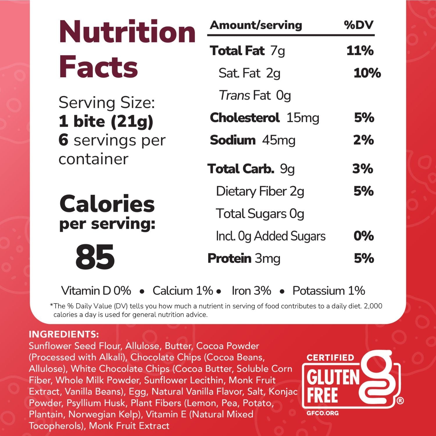Red Velvet Keto Cookie Bites 4oz