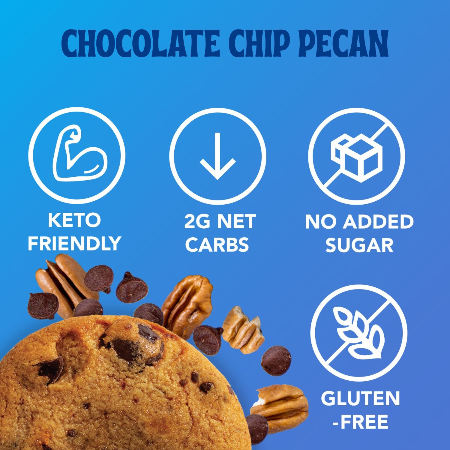 Chocolate Chip Pecan Keto Cookies – Low‑Carb, Gluten‑Free, Sugar
