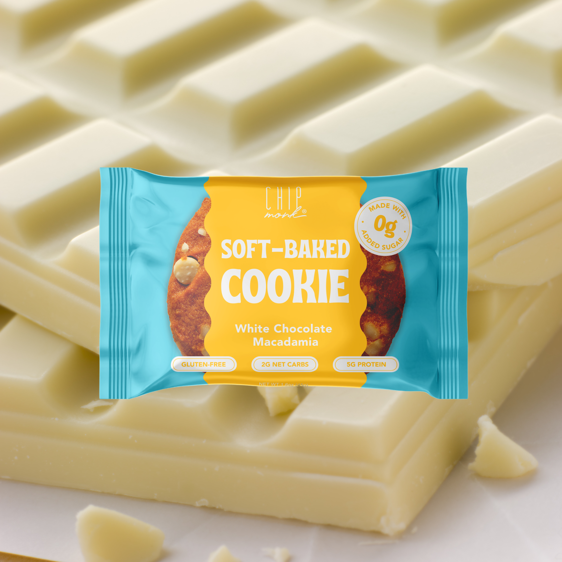 Delicious keto cookies with white chocolate chips and crunchy macadamia nuts

