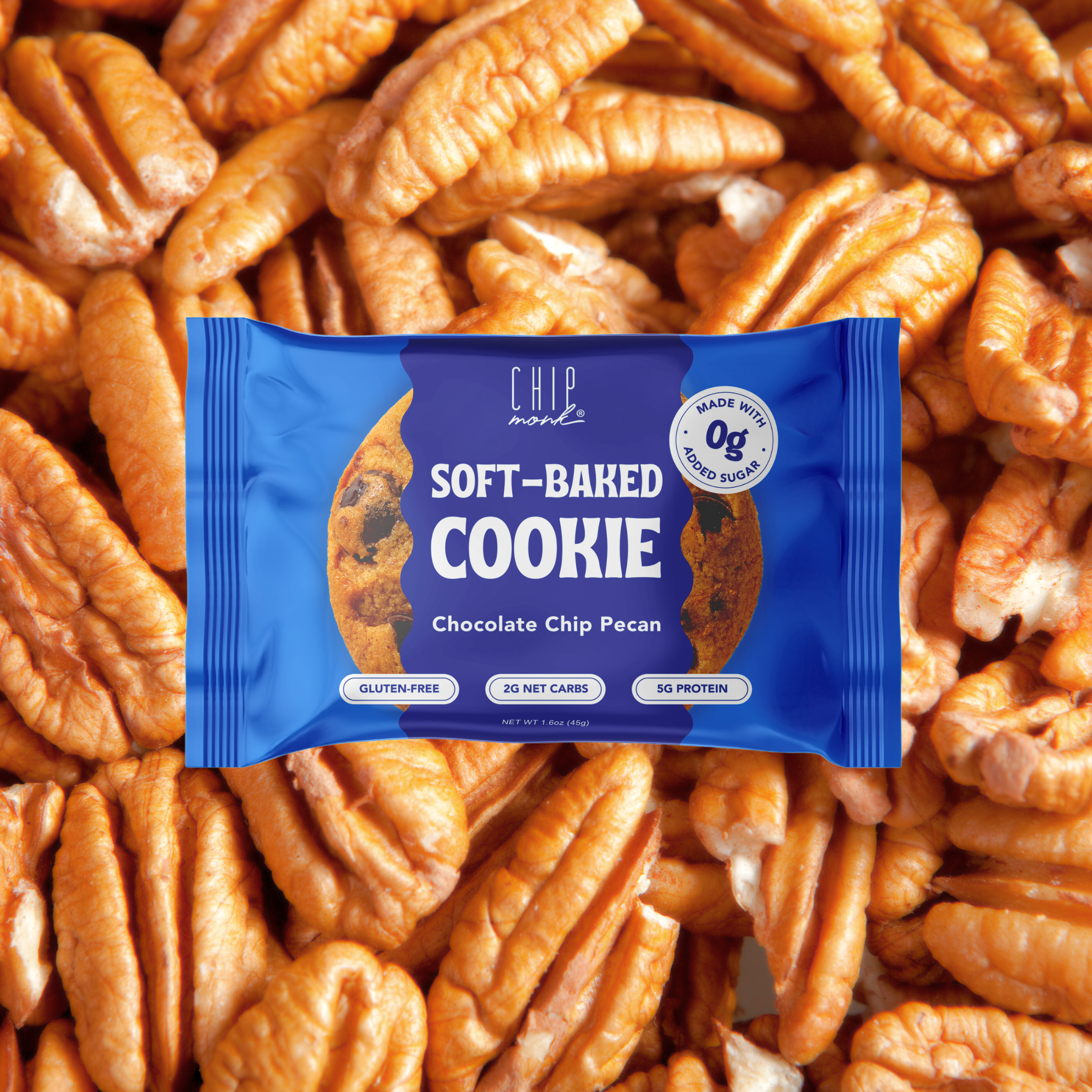 Sugar-free gluten-free keto cookies in eco-friendly packaging

