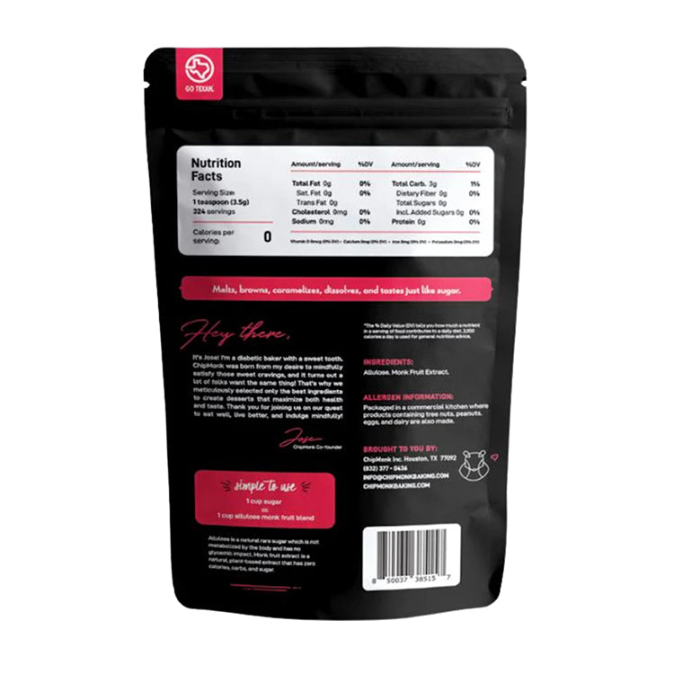 Black coffee packaging with nutrition facts label and brand logo on a white background