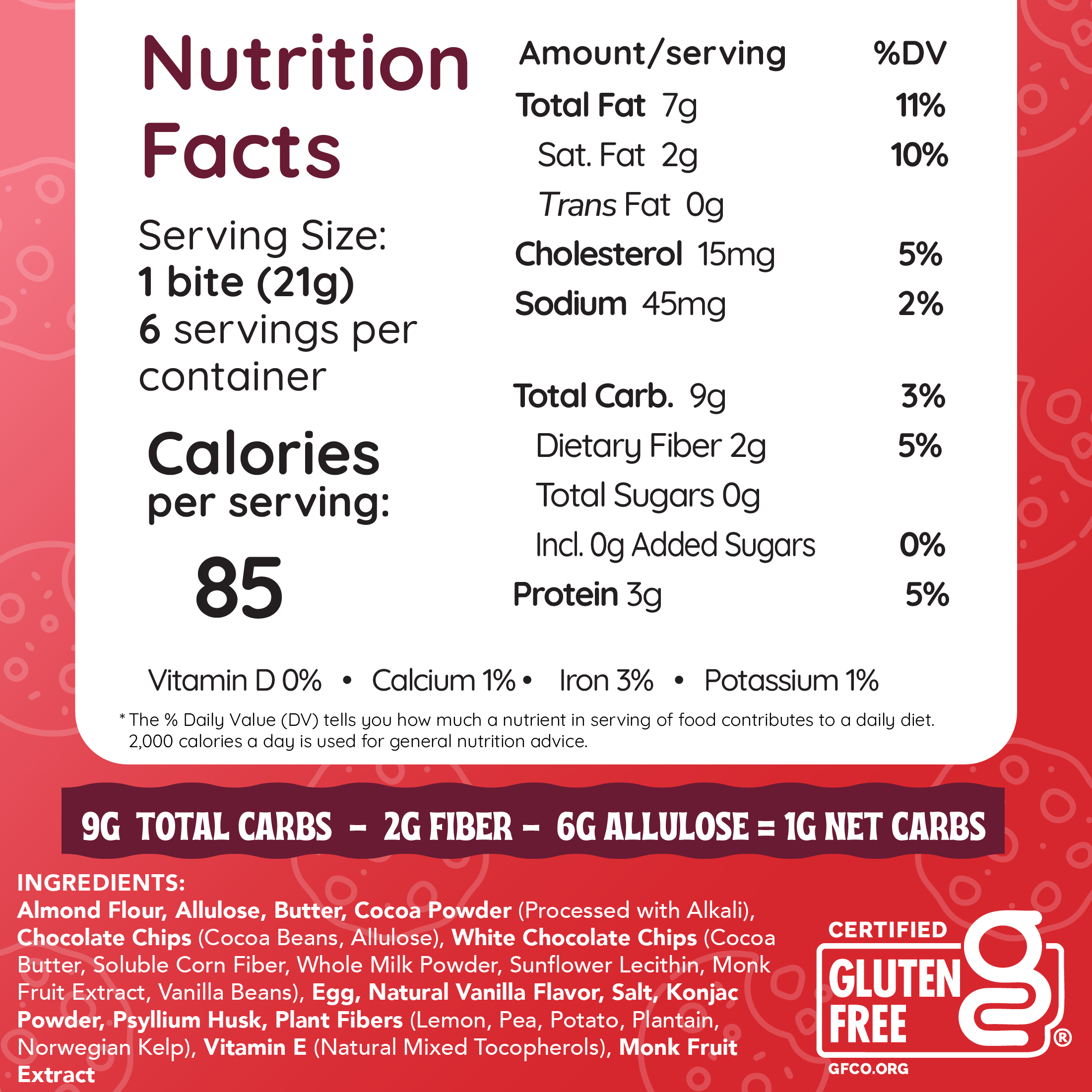 Red Velvet Keto Cookie Bites