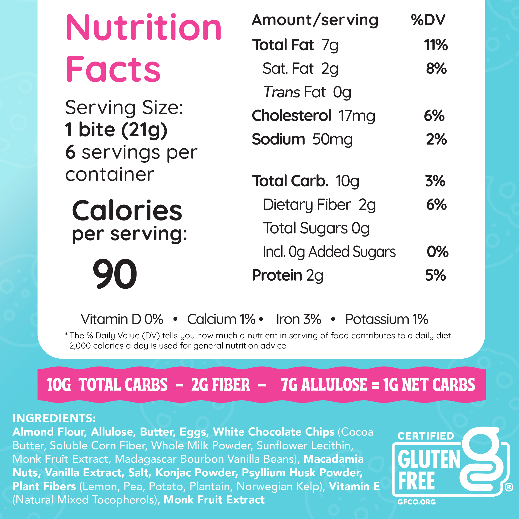Birthday Cake Keto Cookie Bites 4oz