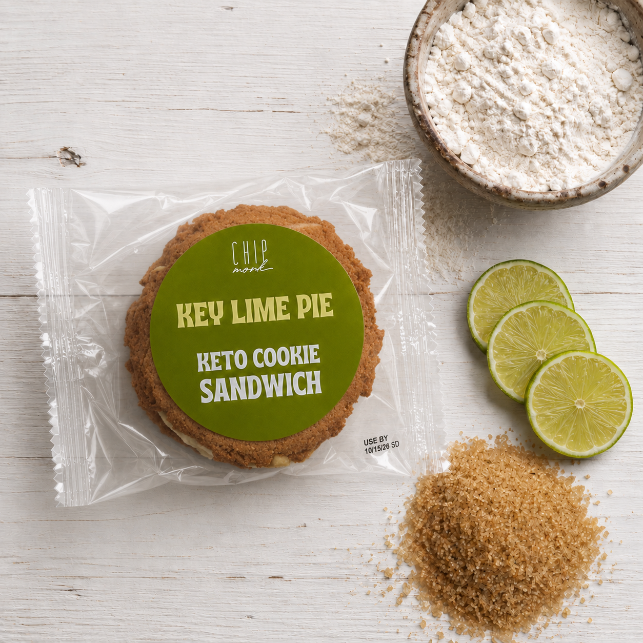 Key Lime Pie Keto Cookie Sandwich