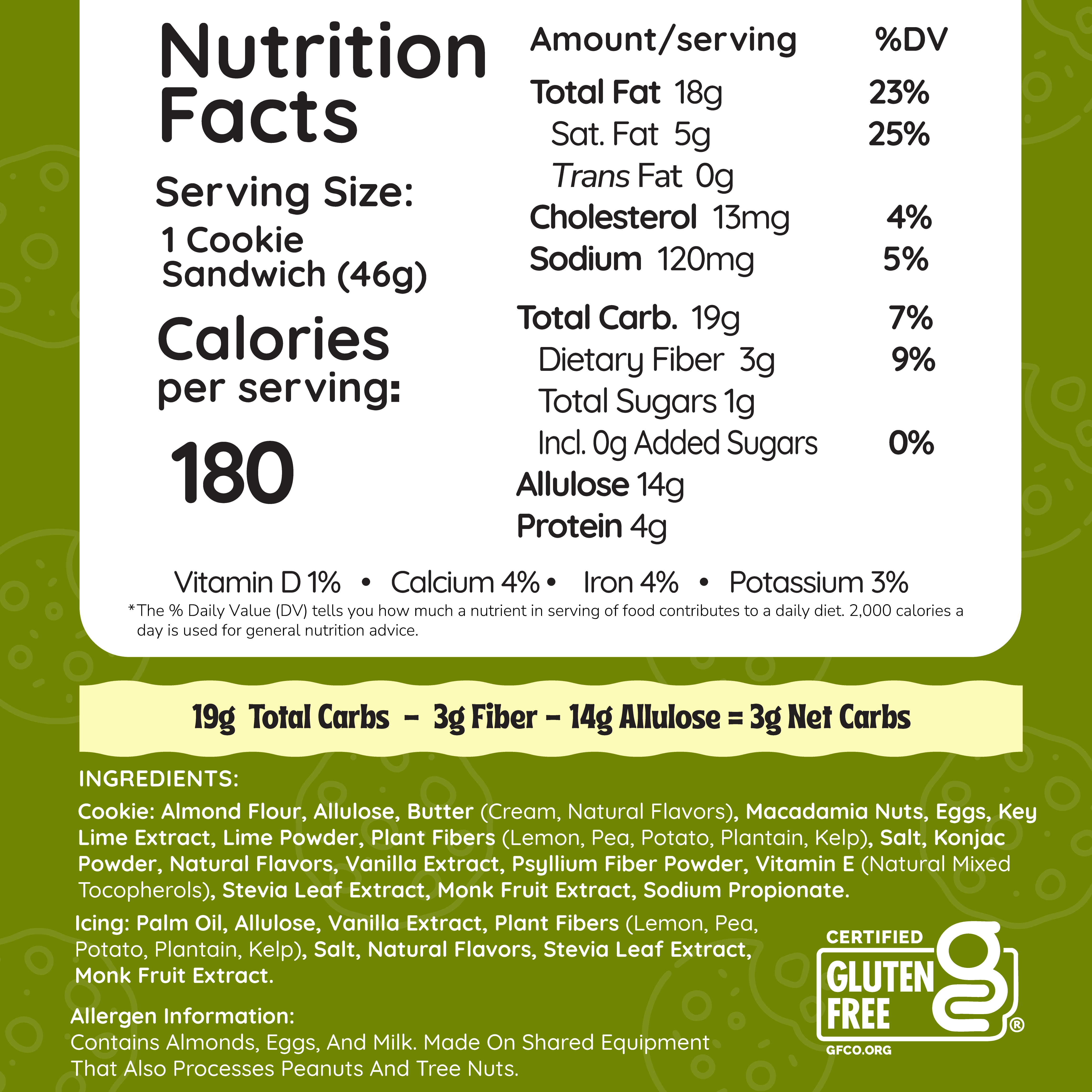Key Lime Pie Keto Cookie Sandwich