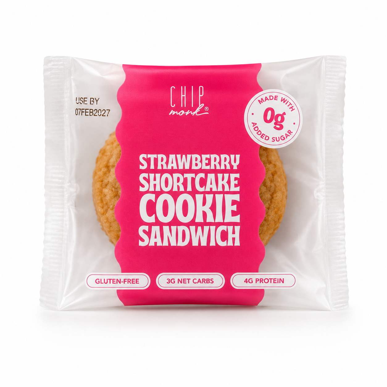 Strawberry Shortcake Keto Cookie Sandwich
