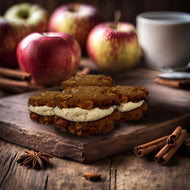 Apple Pecan Cinnamon Cream Cookie Sandwhich Small Batch ChipMonk Baking 