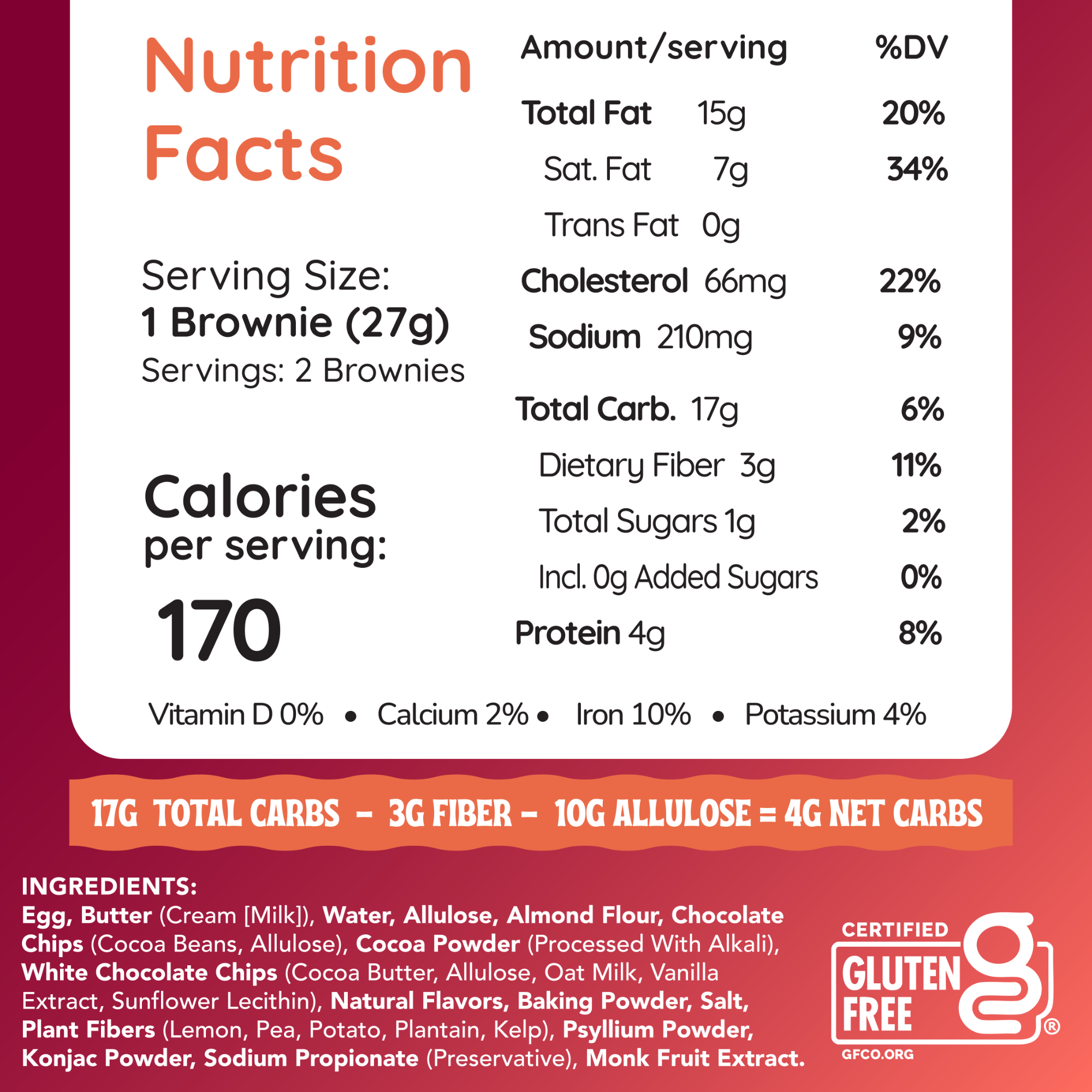 Double Chocolate Keto Brownies (2-Pack)
