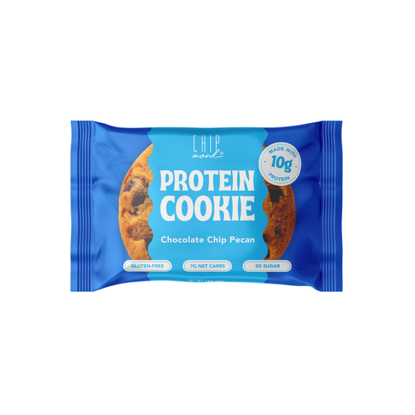 Chocolate Chip Protein Cookies - Soft & Chewy High Protein Gluten Free Snack, 12 Pack