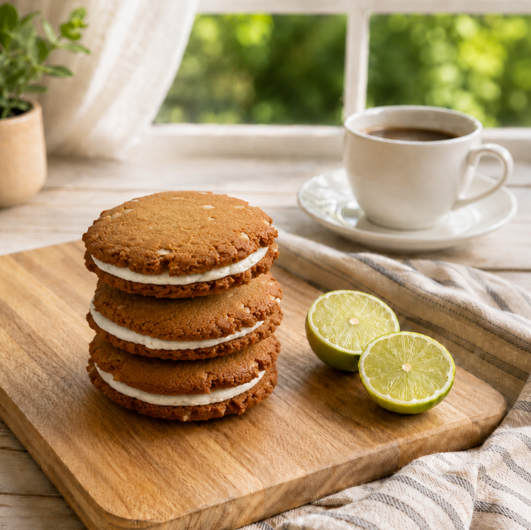Key Lime Pie Keto Cookie Sandwich