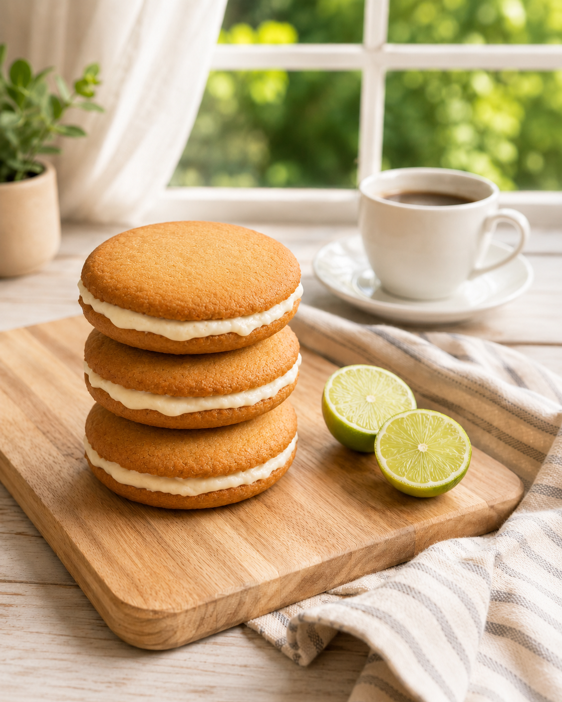 Key Lime Pie Keto Cookie Sandwich