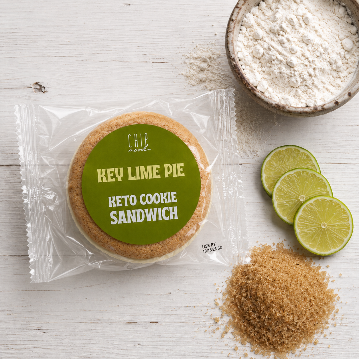 Key Lime Pie Keto Cookie Sandwich