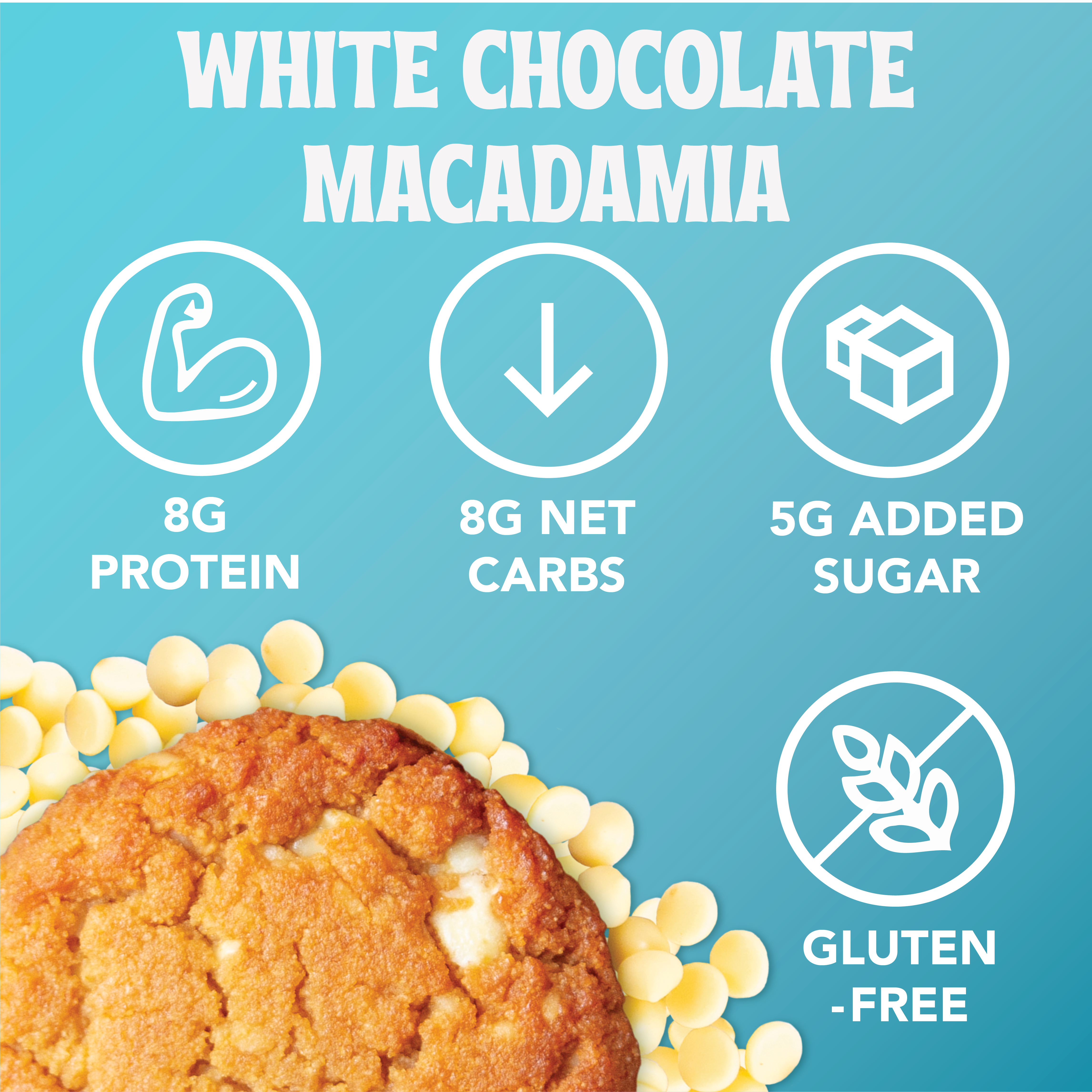 White Chocolate Macadamia Protein Cookies