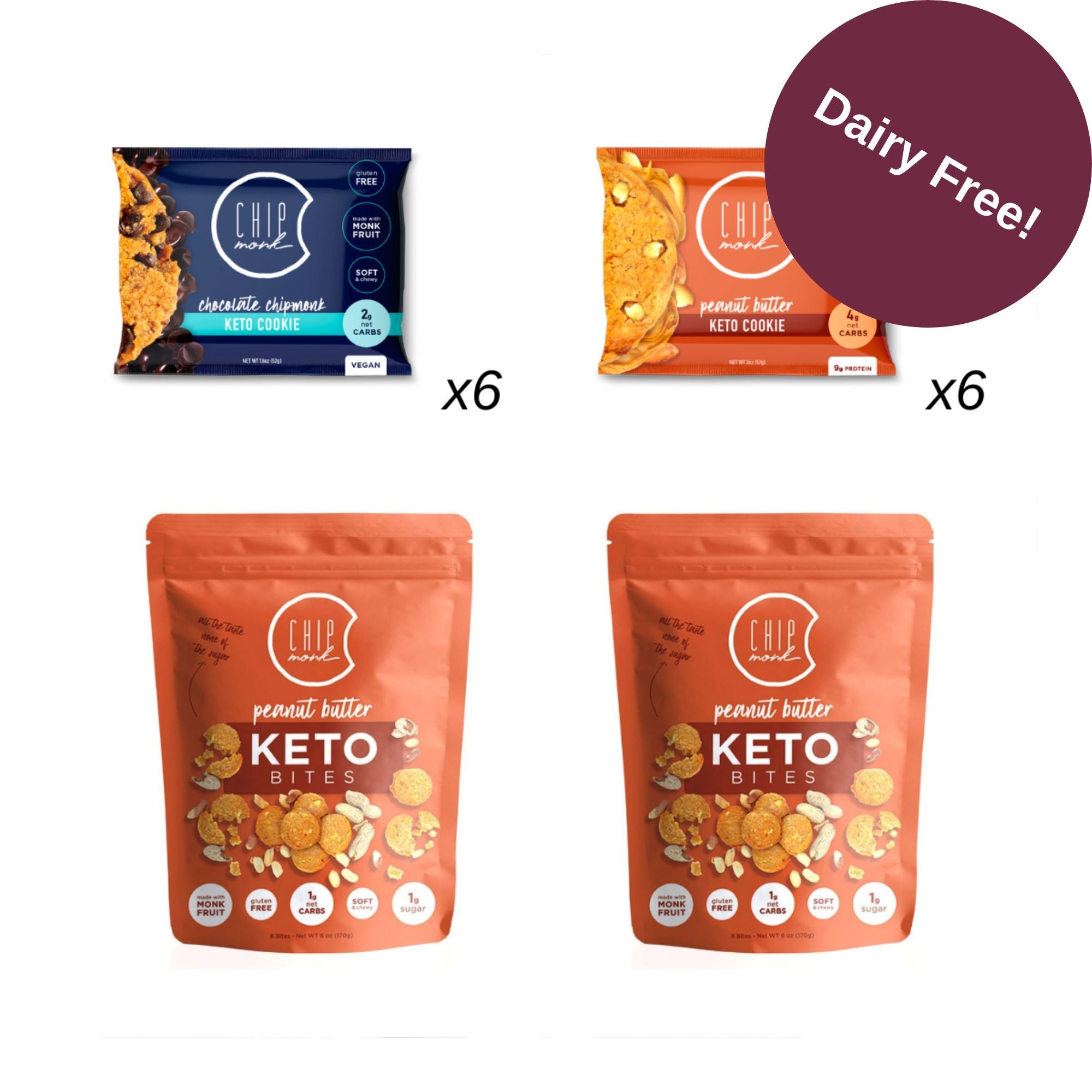 ChipMonk Dairy Free Keto Bundle - Low Carb, Low Sugar, Gluten-Free –  ChipMonk Baking