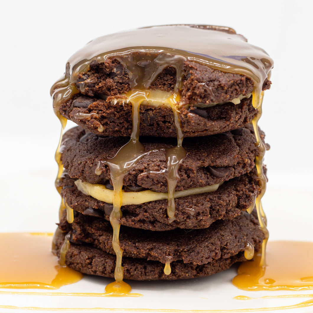 Salted Caramel Keto Cookie Sandwich Sampler ChipMonk Baking 